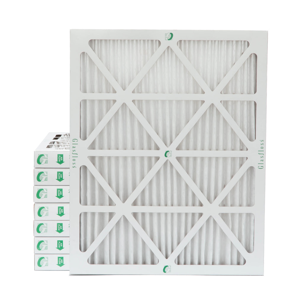 18x24x2  10 Pleated  Furnace Air Filters by Glasfloss Industries. ( 8 Pack ) Exact Size: 17-1/2 x 23-1/2 x 1-3/4