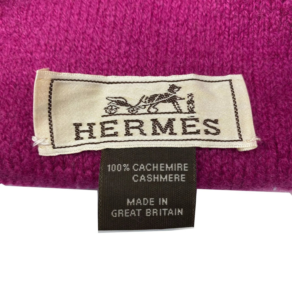 Pre-Owned  Hermes   snood muffler cashmere ladies purple pink rose dark (Good)