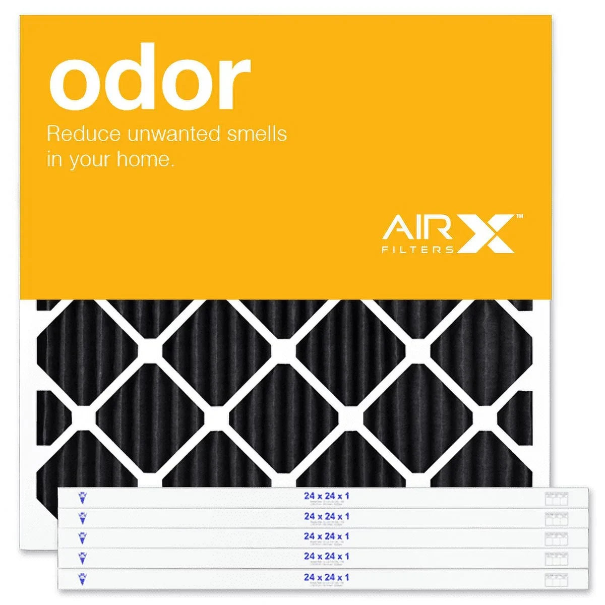 AIRx Filters Odor 24x24x1 Air Filter  8  Furnace Pleated Air Filter Replacement Made in the