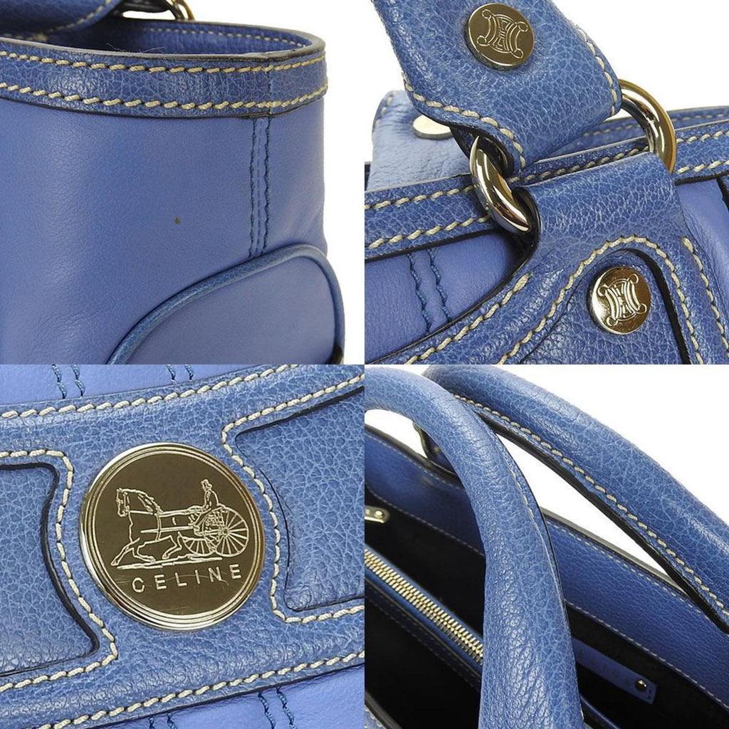 Pre-Owned Celine Handbag Boogie Bag 134023PLA.06BM Leather Blue Women's  (Good)