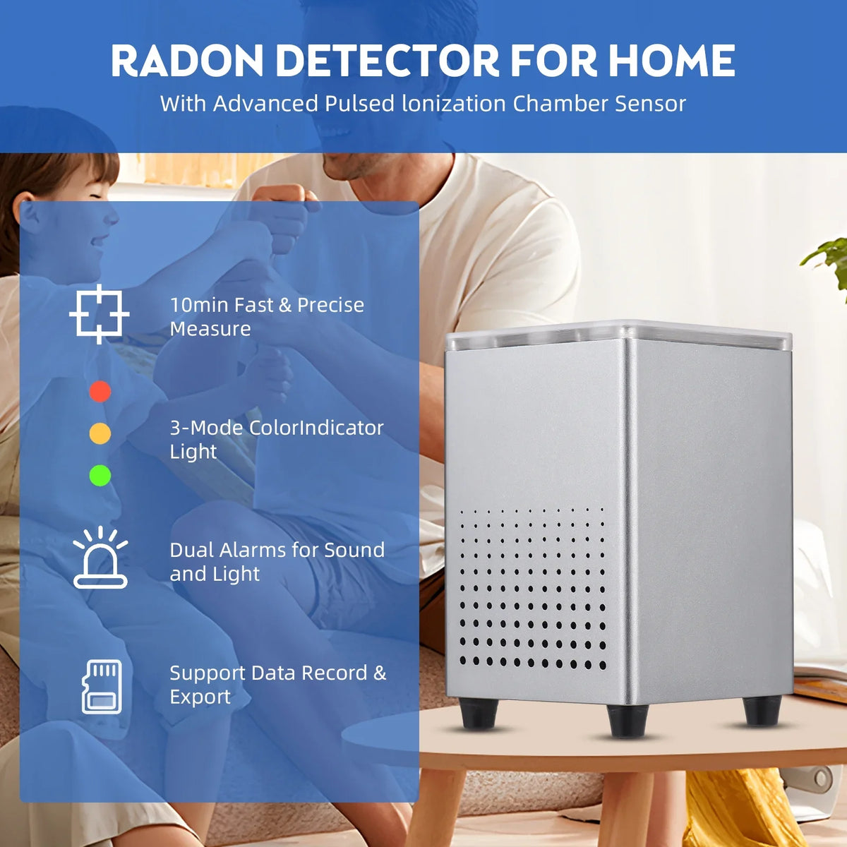 Tomshine Radon Detector with , Quick and Sensitive Detection, Professional Smart Radon