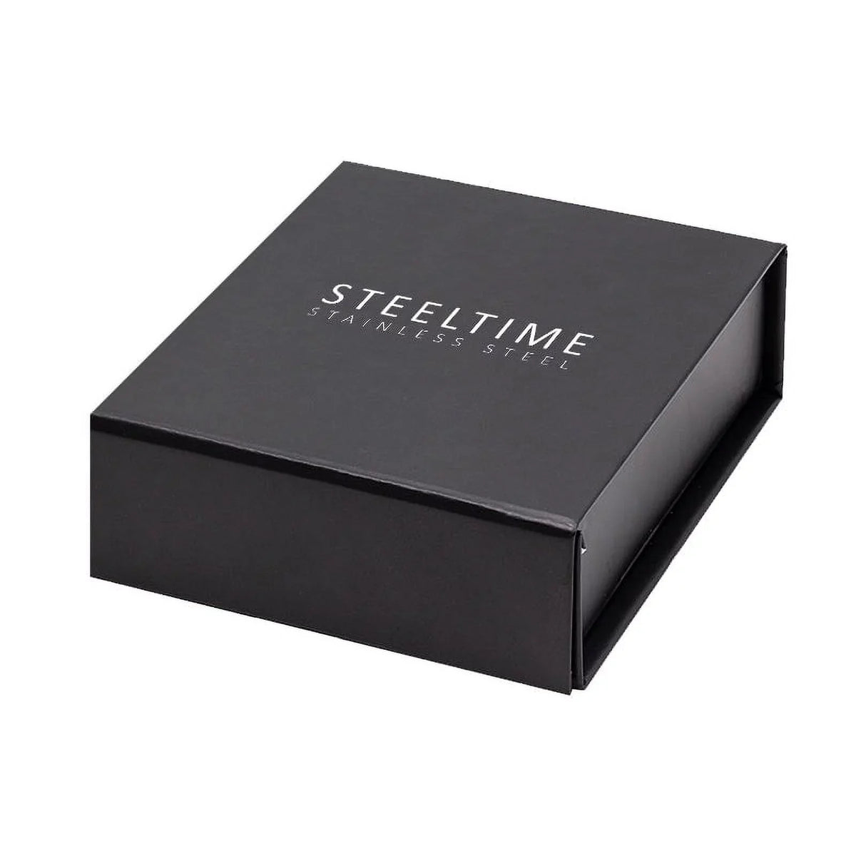 SteelTime Men's Stainless Steel  Classic Cuban Link Bracelet