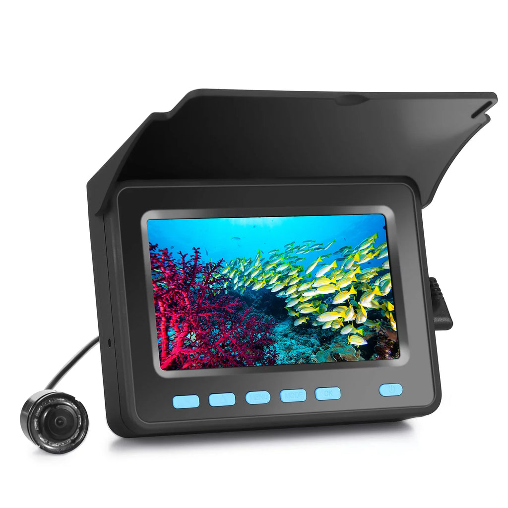 Walmeck 20M/30M 1200TVL Underwater Fishing Camera Fish Finder 4.3''  8PCS   Night Vision Camera for Ice Boat Fishing