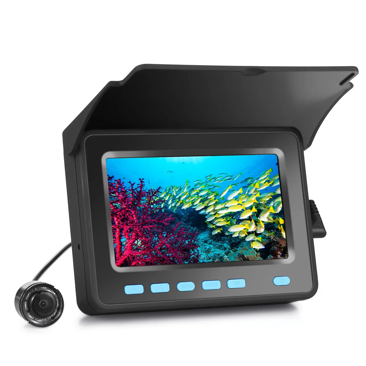 Walmeck 20M/30M 1200TVL Underwater Fishing Camera Fish Finder 4.3''  8PCS   Night Vision Camera for Ice Boat Fishing