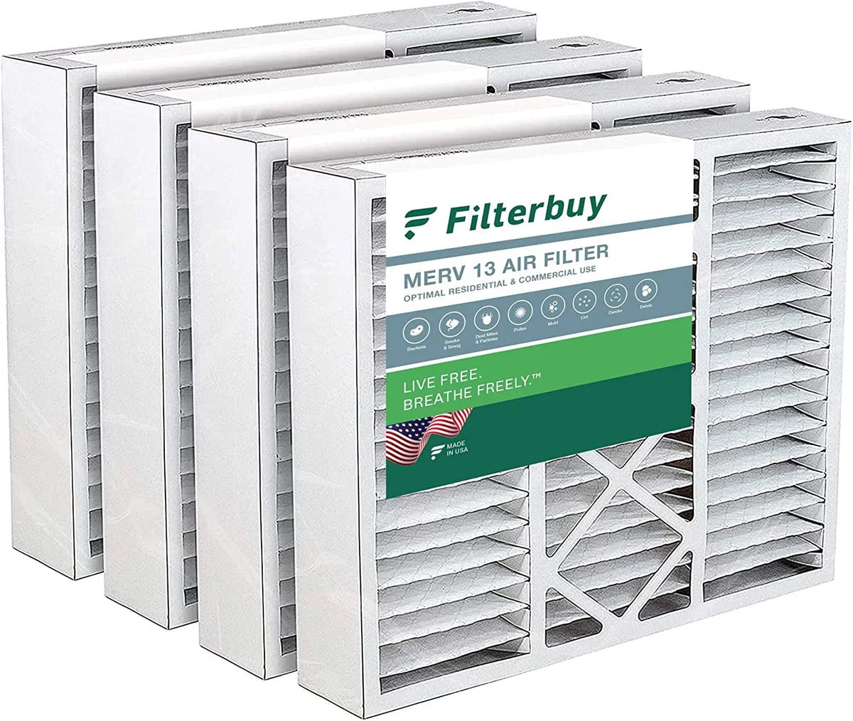 Filterbuy 22x24x5  13 Pleated   Furnace Air Filters for Amana and Goodman (4-Pack)