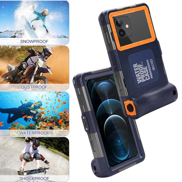UrbanX Professional [15m/50ft] Swimming Diving Surfing Snorkeling Photo Video Waterproof Protective Case Underwater Housing for Panasonic Eluga I3 And all Phones Up to 6.9 Inch  with Lanyard