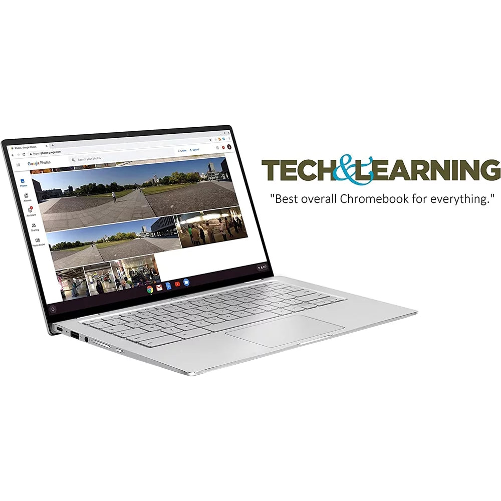 Chromebook Flip C434 2-In-1 Laptop, 14" Full  Touchscreen 4-Way NanoEdge, Intel Core M3-8100Y Processor, 4GB , 64GB eMMC Storage, All-Metal Body, Backlit , Chrome , Silver - (Open Box)