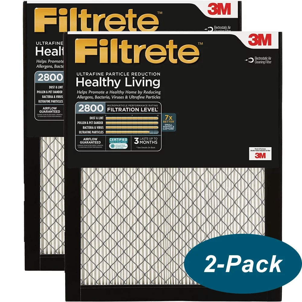 3M Filtrete 2800  Ultrafine Particle Reduction Filters 16x20x1 2-Pack