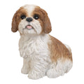 Hi-Line Gifts 11" Sitting Shih Tzu Puppy Outdoor Garden Statue