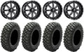 Fuel Maverick Black 16" Wheels 35" Crawler  Tires Kawasaki Teryx Mule