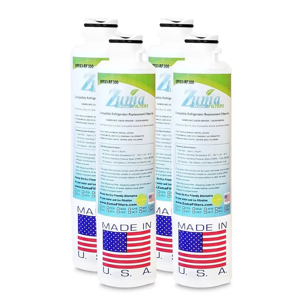 Brand , Water and Ice Filter , Model # OPFS3-RF300 , Compatible with RS25H5121SR/ - 4 Pack - Made in U.S.A.
