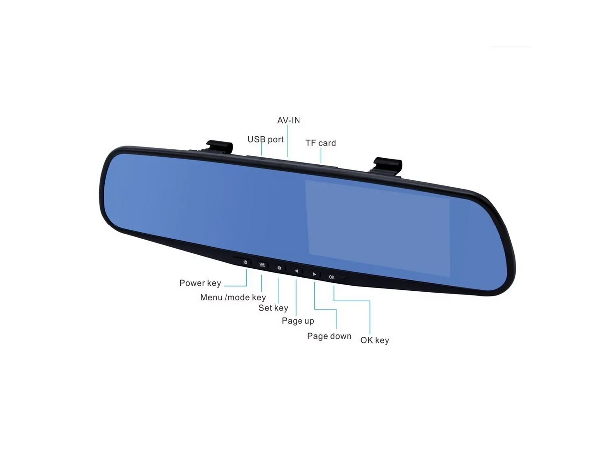 Car Camera | Upgraded Car Video Recorder Full  1080P | Car Video Camera 4.3" Inch  with Dual Lens for Vehicles Front & Rearview Mirror |  Vehicles Dash Cam