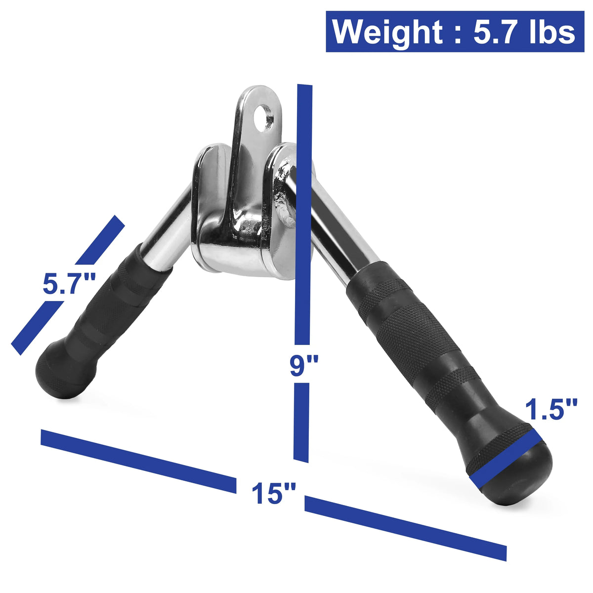 Fitness Revolving V-Bar Press Down Cable Machine Attachment | Heavy-Duty Steel, Ergonomic Grip, Rotating Swivel, Tricep Pulldown Attachment | Gym Equipment for Lat Pulldowns, Arm Workouts, Streng