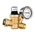 Yabuy Durable Brass Water Pressure Regulator Valve with Inlet Screened Filter Ideal for  Plumbing System