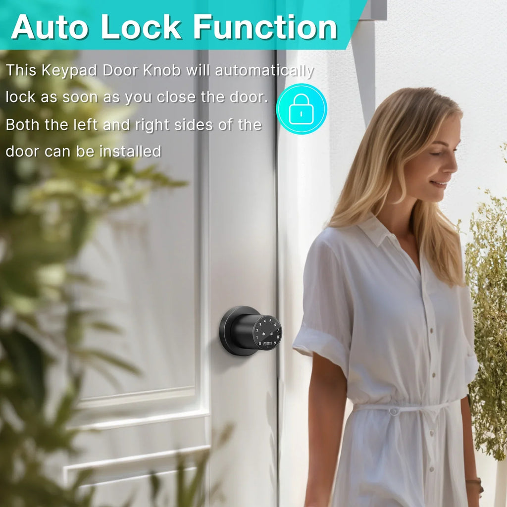 Smart Digital Keypad Door Lock Password Code Electronic Knob App Control