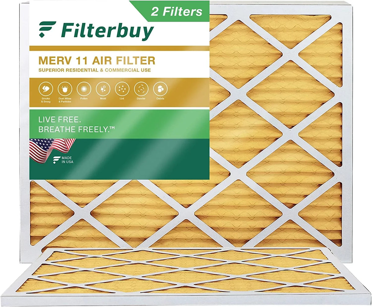 Filterbuy 18x21x1  11 Pleated   Furnace Air Filters (2-Pack)