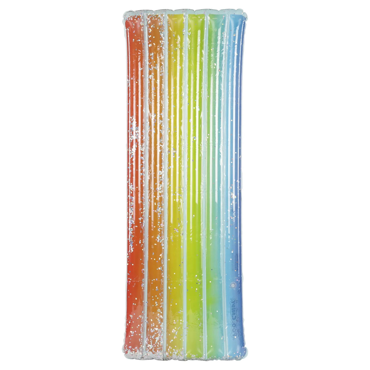 Rainbow Collection Deluxe Glitter Pool Raft 74" - Rainbow Haze