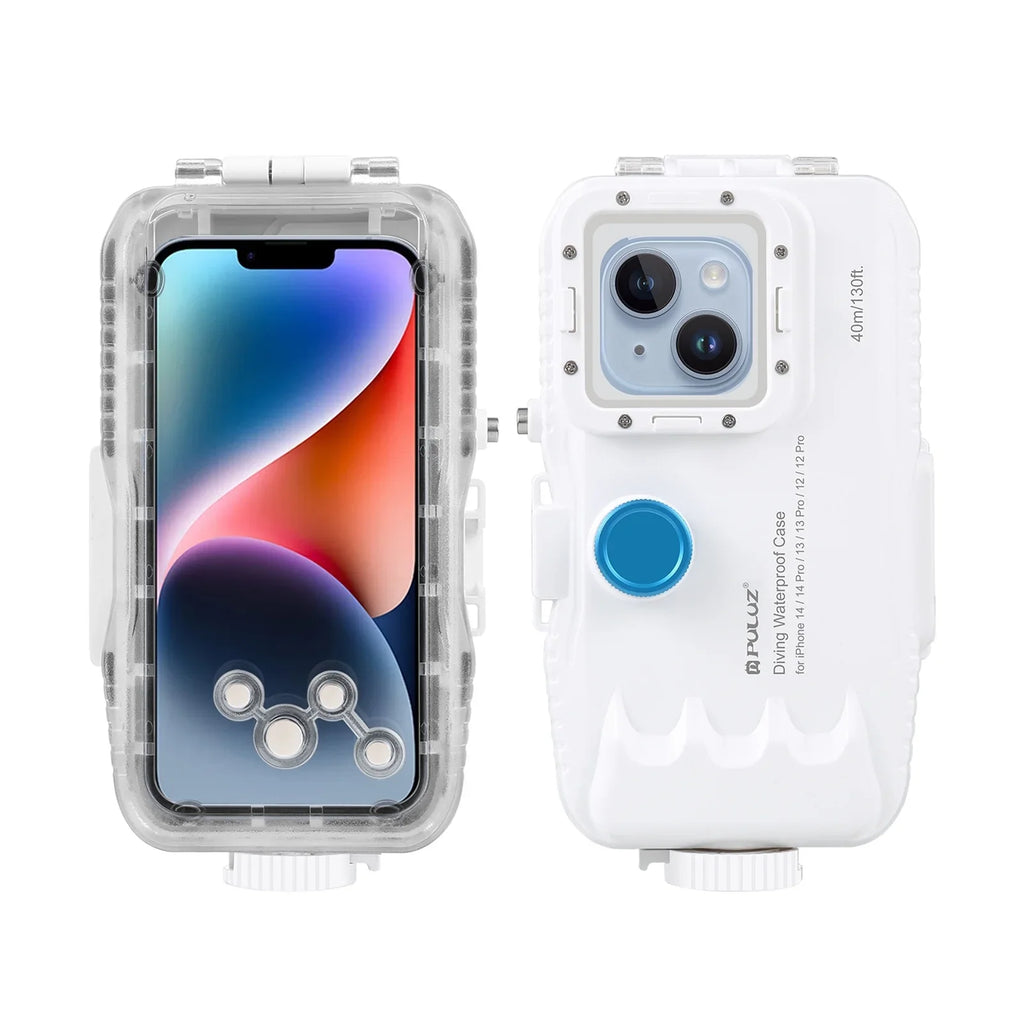40M131ft Waterproof Phone Case Diving Case Smartphone Underwater Housing Protective Case with Red Filter Neck Strap Cleaning Cloth Replacement for 14/ 14 / 13/ 13 / 12/ 12 P