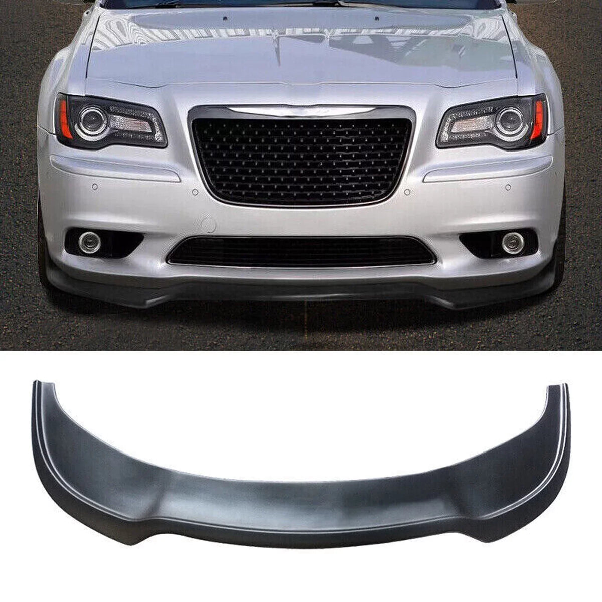 Front Bumper Lower Lip for 2015-2022 Chrysler 300  Sedan Matte Black