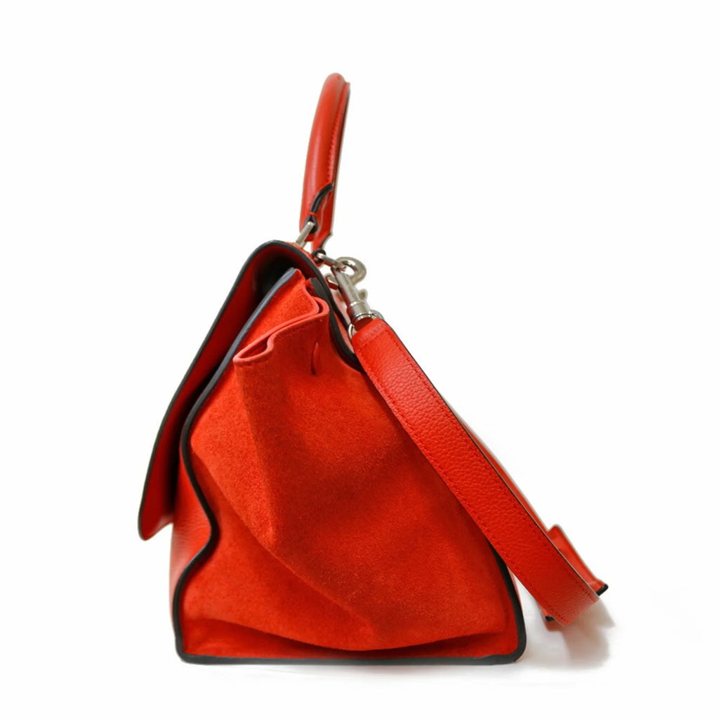 Pre-Owned Celine Trapeze Handbag Leather Orange Women's  (Fair)