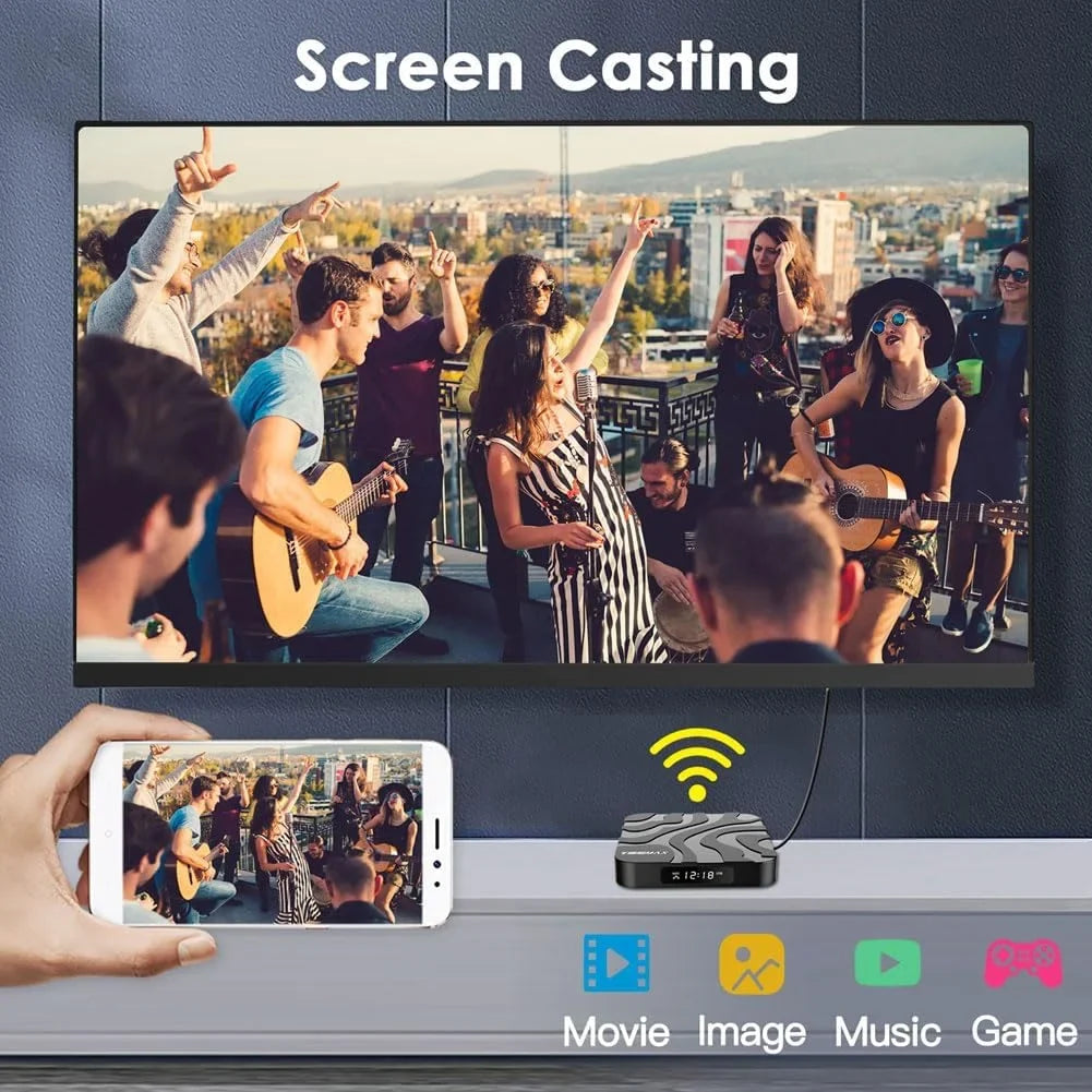 Android  Box, T95MAX Android  Box 12.0 4GB  32GB  6K 4K  Box,  Box Android H618 Chip Quad-core Cortex-A53 2.4G/5G Wi-Fi Bluetooth 4.0  100M