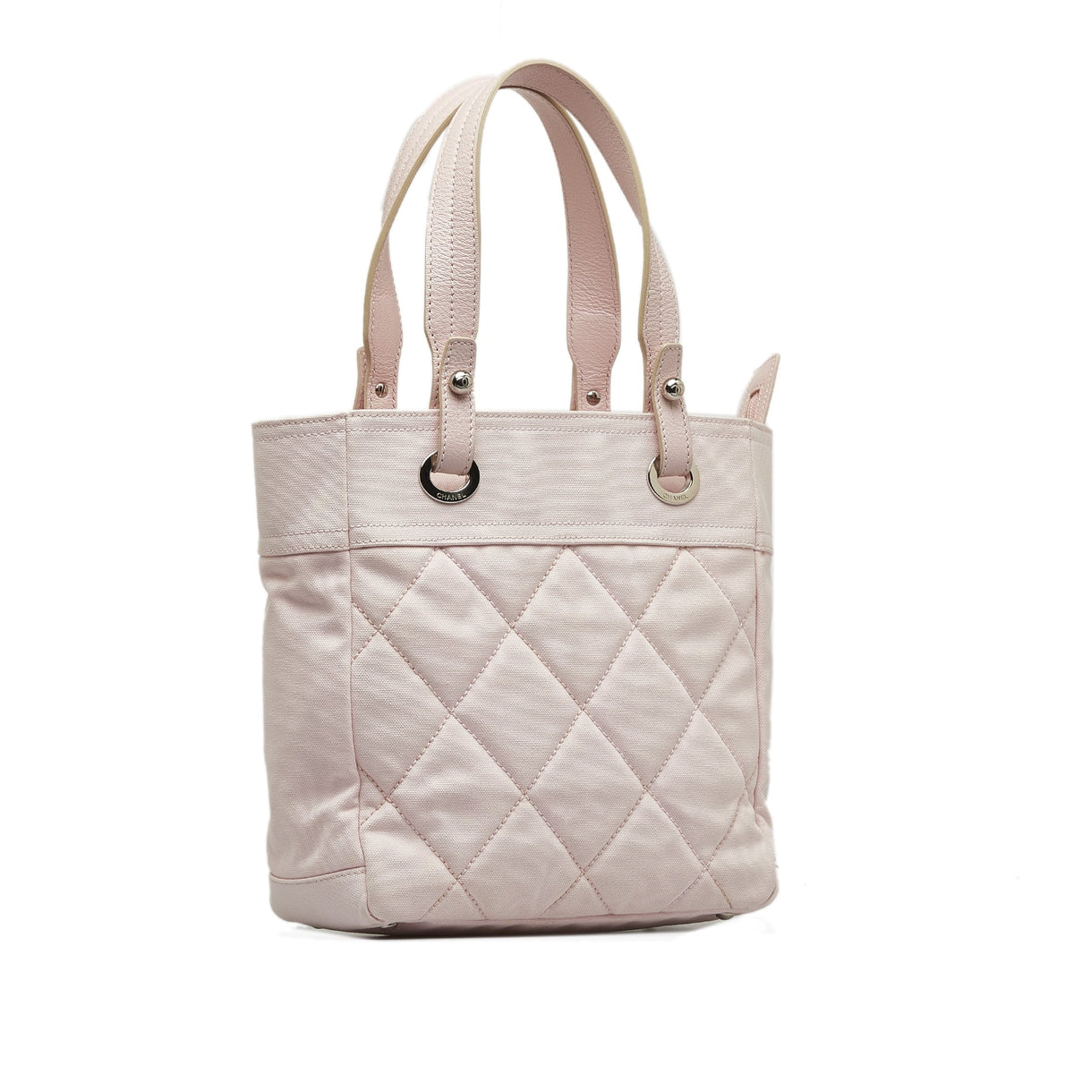 Pre-Owned Authenticated Chanel Small Paris-Biarritz Tote Canvas Fabric Pink Tote Bag Unisex (Good)