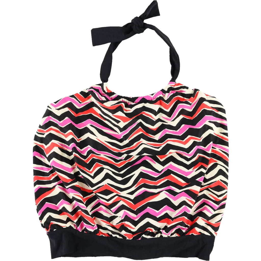 Womens Striped Bandini Swim Top pink 14