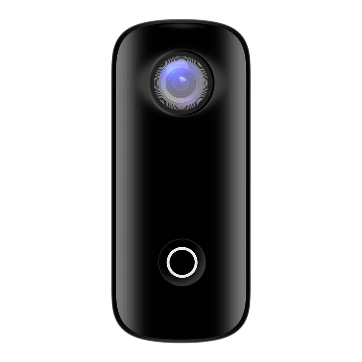 C100 Mini Action Camera 1080P/30fps Digital Video Camera 30M Waterproof Magnetic Body Built-in Battery WiFi Connection  Sharing with Waterproof Case Back Clip Lanyard