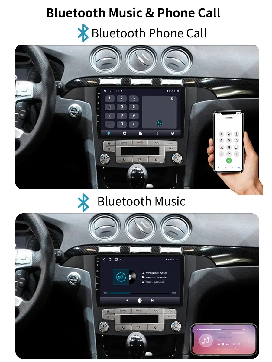 32GB Car Radio  Navi For Ford S Max S- 2007 - 2015 Android Screen Car Stereo With Bluetootn Carplay Android Auto