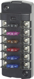 Blue Sea 5037  Blade Fuse Block Witho Cover - 6 Circuit Independent Witho Negative Bus