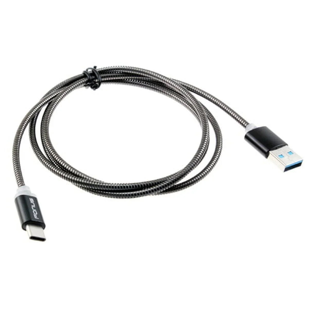 Type-C 3ft Metal  Cable w  Port Fast 18W Car Charger G4M for Samsung Galaxy Tab S3 9.7 S9 Plus, S8+ S8, S10e S10 Plus active 5G Note 9 8 10 Plus A9 A50 A20 A10e - Sonim XP8 XP3