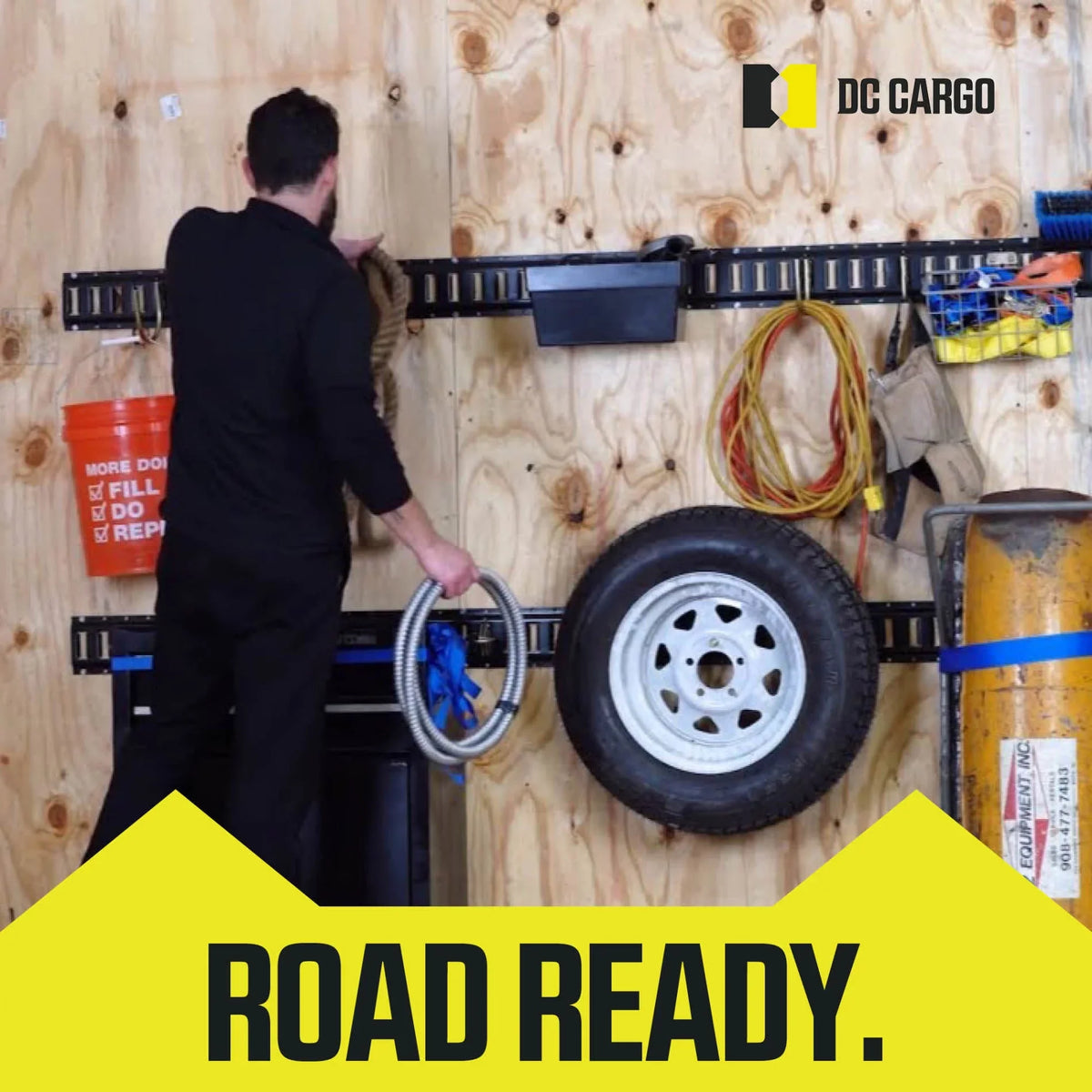Cargo Etrack Rails Kit 8' Black Trailer Tie Down Rails & E Track Accessories