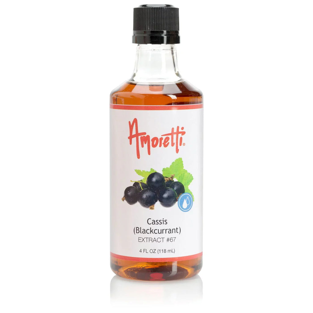 Amoretti - Cassis (Blackcurrant) Extract Water Soluble 2 oz - Highly Concentrated & Perfect For Pastry, Savory, Brewing, and more, Preservative Free, Vegan, Kosher Pareve, Keto Friendly
