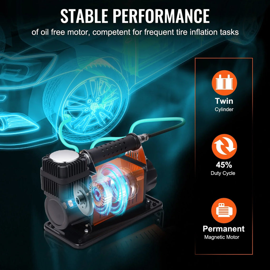 On-Board 12V Air Compressor, High Performance Universal, 150PSI 6CFM