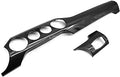 Cobra-Tek Real Dry Carbon Fiber Dashboard Compatible with Mustang S550 2015-2022 2 pieces Center Dash Trim (4 holes) - Gloss Black