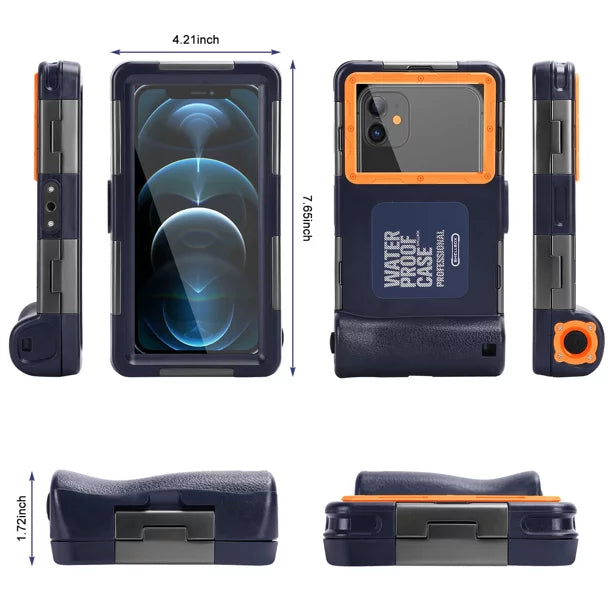 UrbanX Professional [15m/50ft] Swimming Diving Surfing Snorkeling Photo Video Waterproof Protective Case Underwater Housing for Ulefone Armor X9 And all Phones Up to 6.9 Inch  with Lanyard