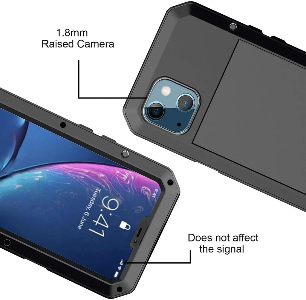 Gorilla Glass Aluminum Metal iPhone 11 Pro Max Case (Silver) Heavy Duty Military Grade Shockproof and Scratch Resistant Protection, Rugged Outdoor Travel