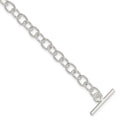 Auriga 925 Sterling Silver Fancy Link Toggle Bracelet 7.5 inch for Women