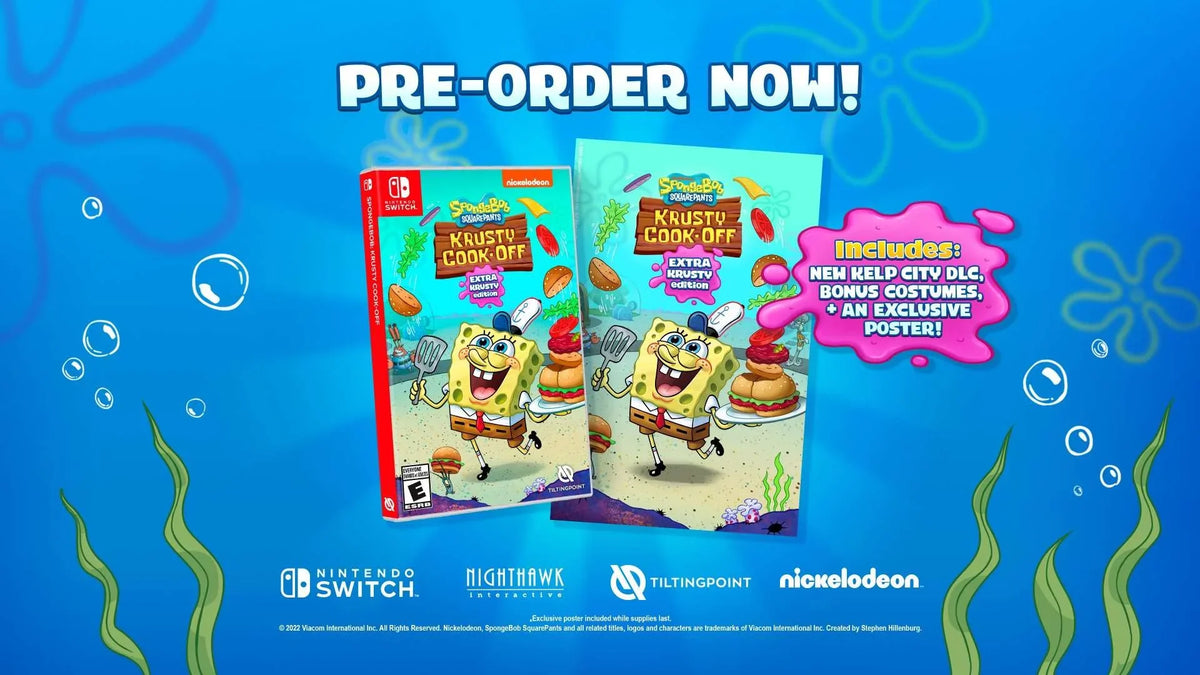 SpongeBob Krusty Cook-Off Extra Krusty Edition, Nintendo Switch, Nighthawk Interactive, 812303018978