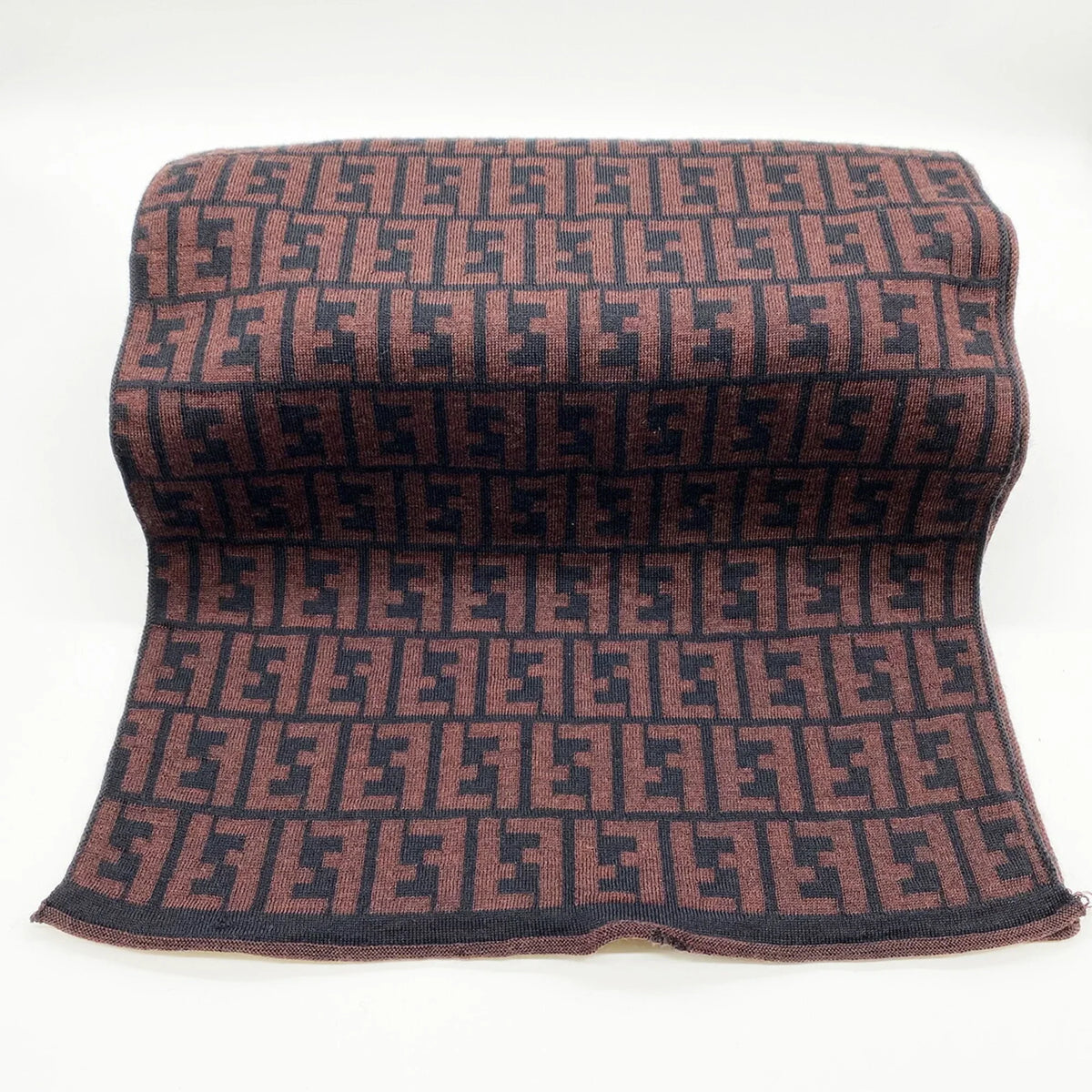 Pre-Owned  Zucca Muffler Stole All Over Pattern  Brown Women's Men's Fashion Old Clothes (Good)