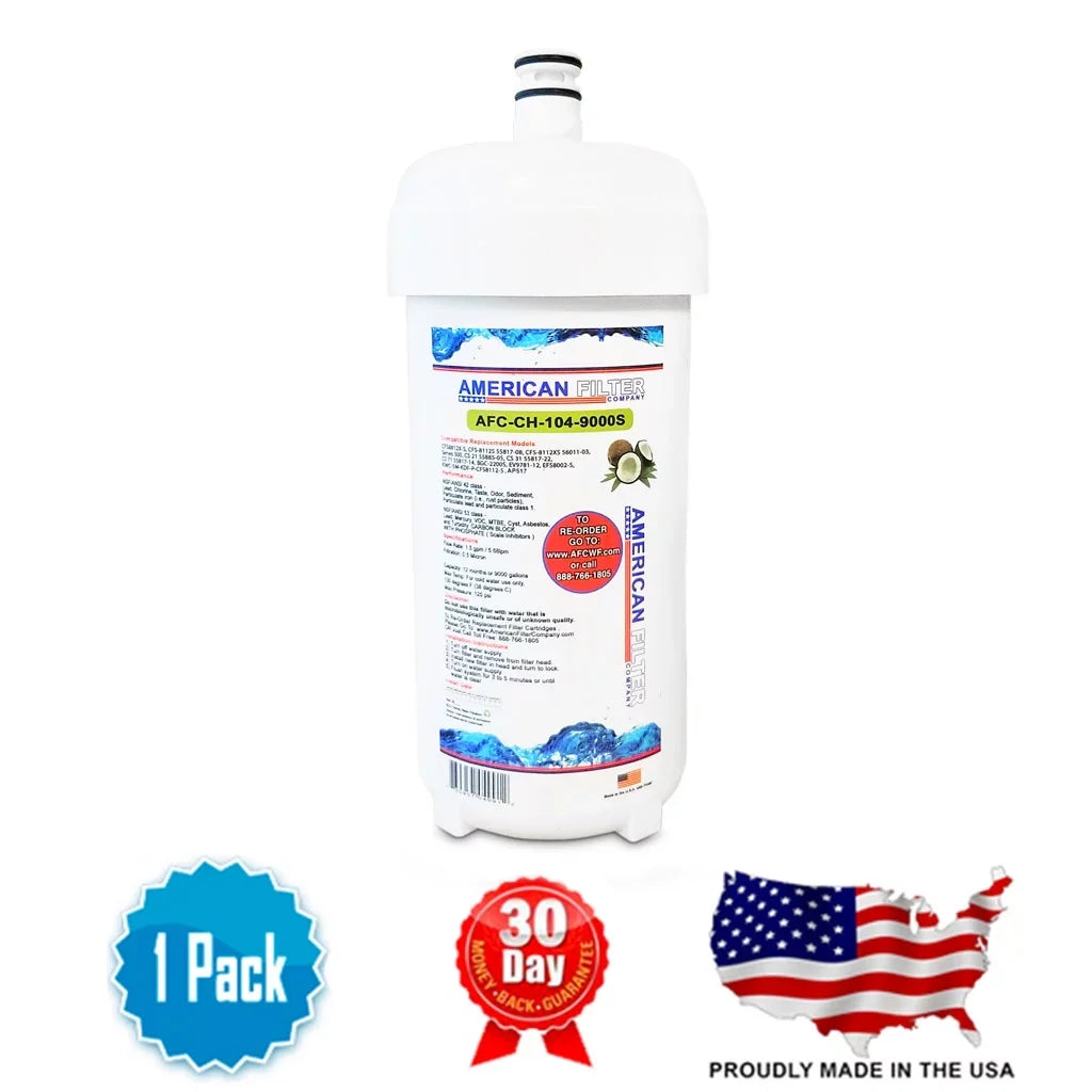 Brand , Water Filters , Model # --104-9000S , Compatible with Cuno® AP522 - 1 Filters - Made in U.S.A.