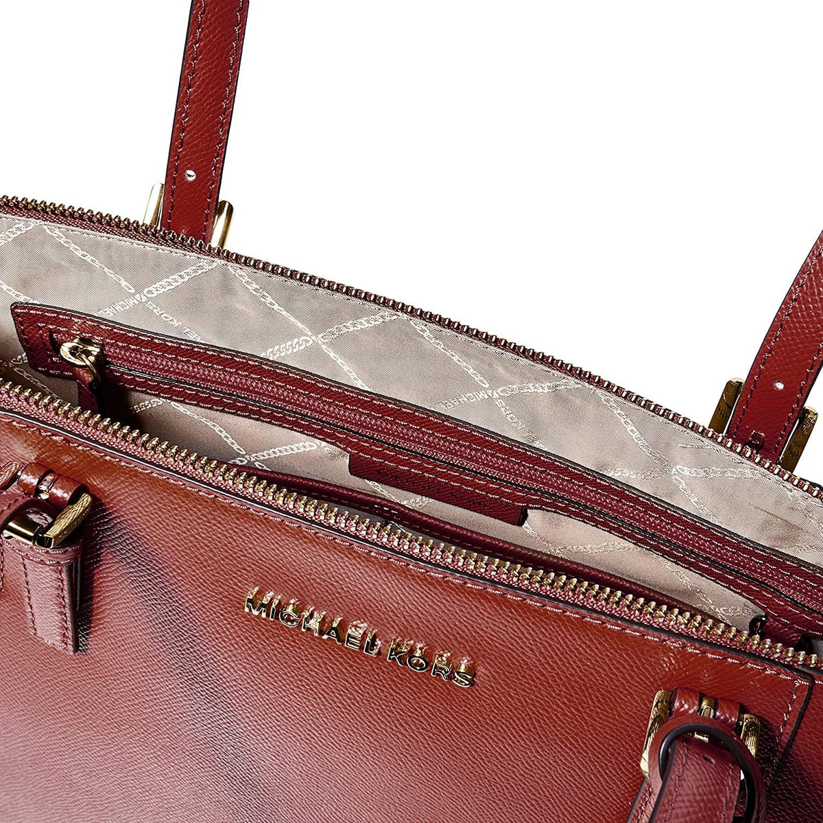 Michael Kors Womens Jet Set Top-Zip Tote (Brandy) 30F2GTTT8L-626