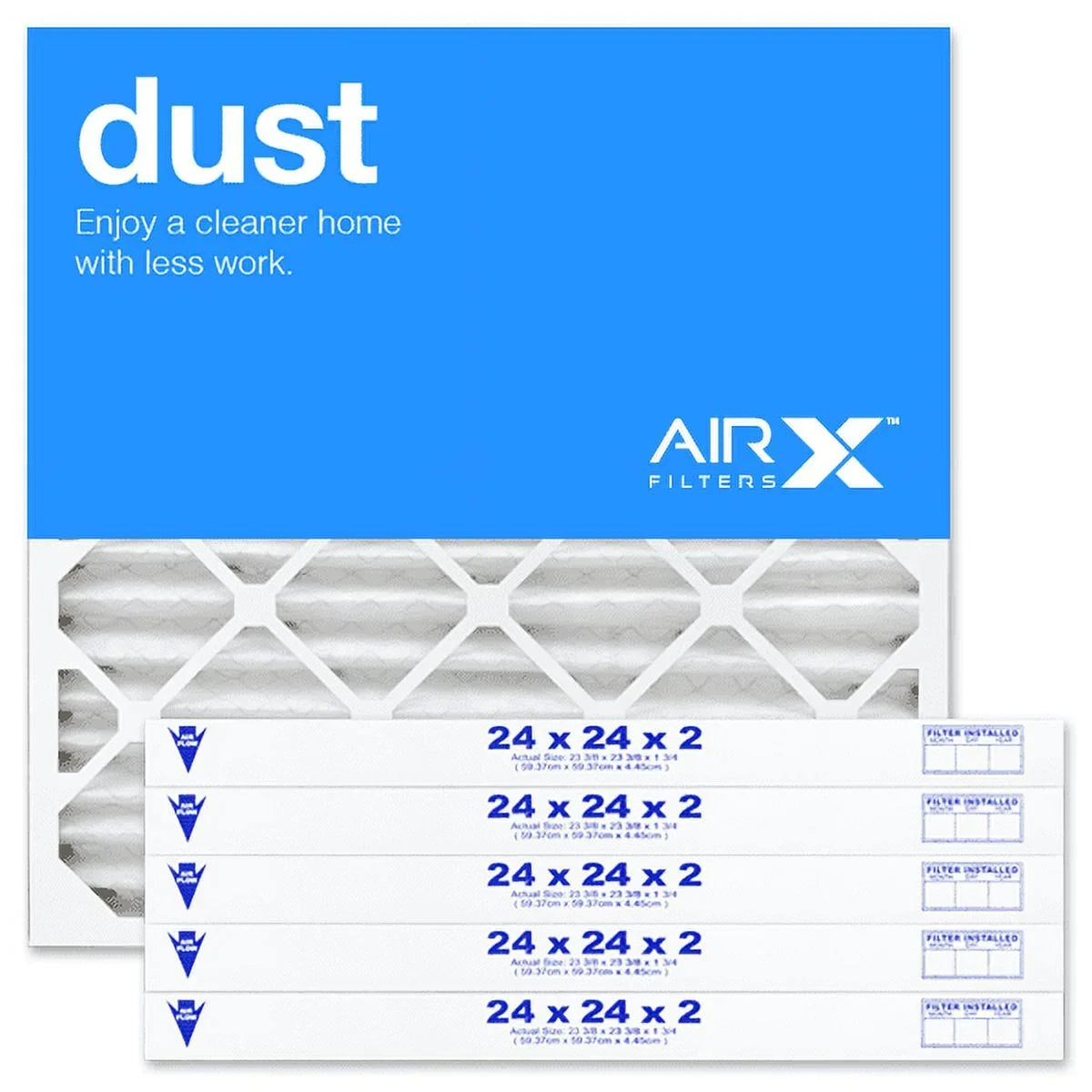 AIRx Filters 24x24x2 Air Filter  8 Pleated   Furnace Air Filter, Dust 6-Pack, Made in the