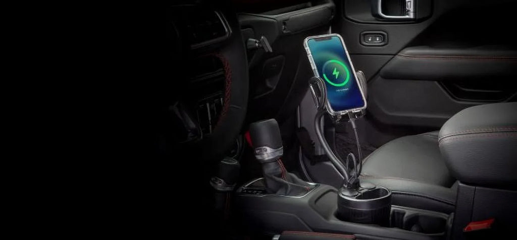 Scosche UH2PCUP Powerhub 4” Adjustable Arm and Cup Holder Car Mount Black