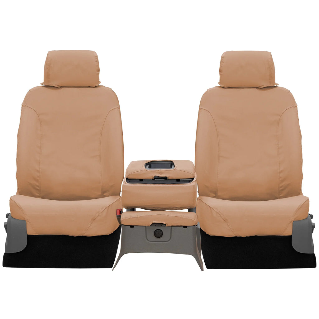 Covercraft SeatSaver Front Row Custom Fit Seat Cover for Select Ford F-150 Models - Polycotton (Tan) Fits select: 2013-2014  F150  , 2011-2012  F150