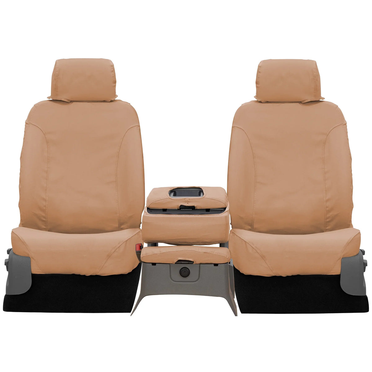 Covercraft SeatSaver Front Row Custom Fit Seat Cover for Select Ford F-150 Models - Polycotton (Tan) Fits select: 2013-2014  F150  , 2011-2012  F150