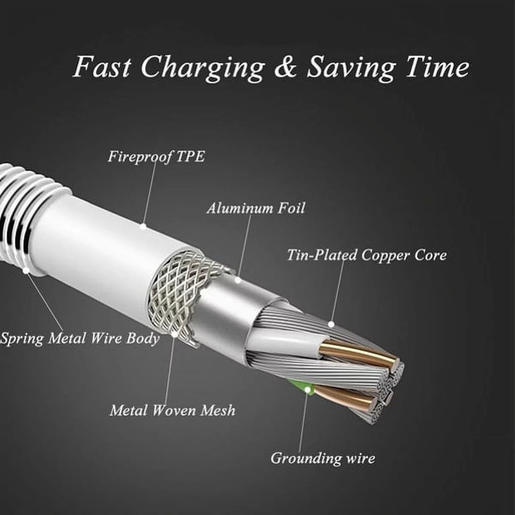 Type-C 3ft Metal  Cable w  Port Fast 18W Car Charger G4M for Samsung Galaxy Tab S3 9.7 S9 Plus, S8+ S8, S10e S10 Plus active 5G Note 9 8 10 Plus A9 A50 A20 A10e - Sonim XP8 XP3