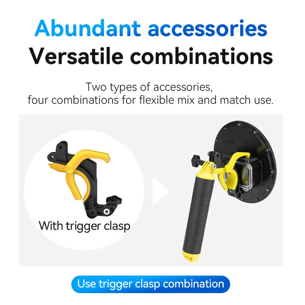 Dome Port,Wrist Osmo 3/4 30m/98.4ft Waterproof Camera Handle Wrist Osmo Camera With Handle With Handle Wrist Telesin Port 30m/98.4ft Waterproof Camera With Port 30m/98.4ft Waterproof