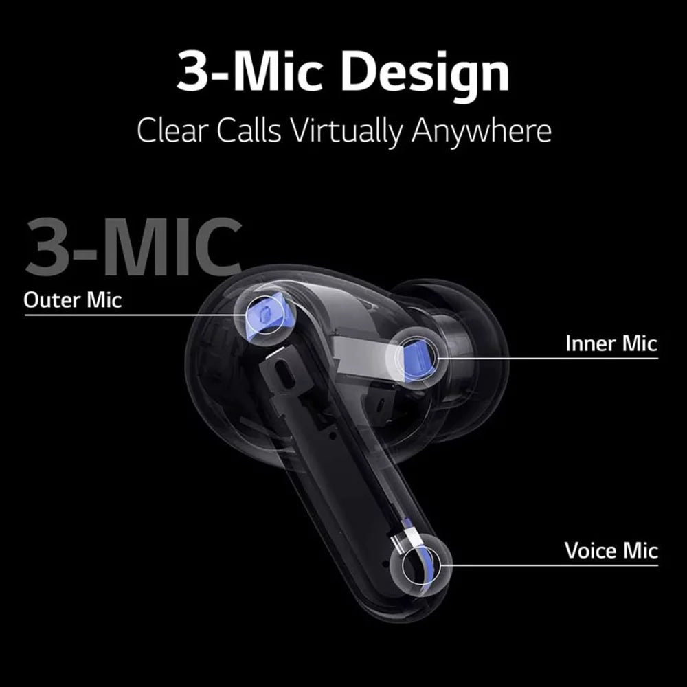 Open Box   Free FP7C Active Noise Cancellation True Wireless UVnano Earbuds, Black