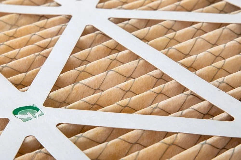 6 Pack of 25x25x1  11 Pleated Air Filters by Glasfloss. Actual Size: 24-1/2 x 24-1/2 x 7/8